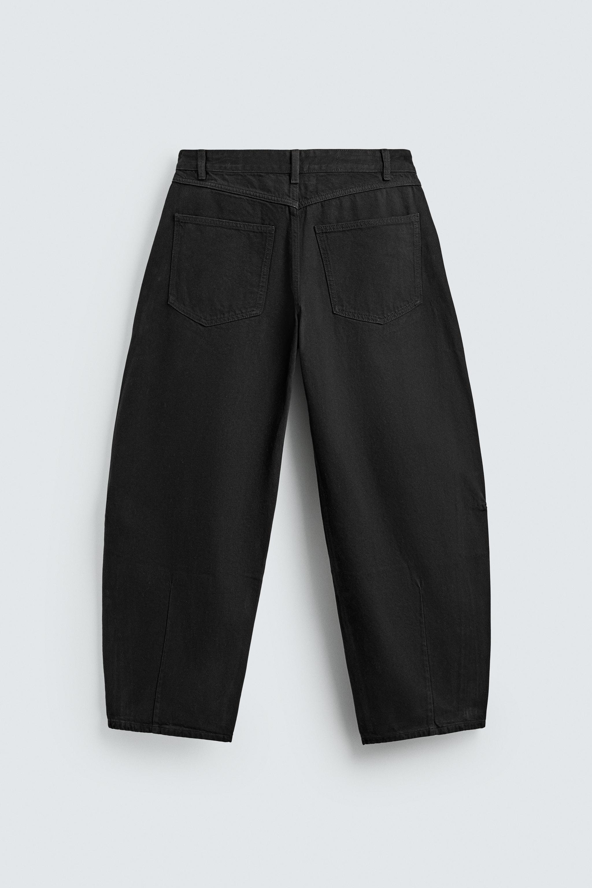 ZIPPERED BALLOON FIT JEANS